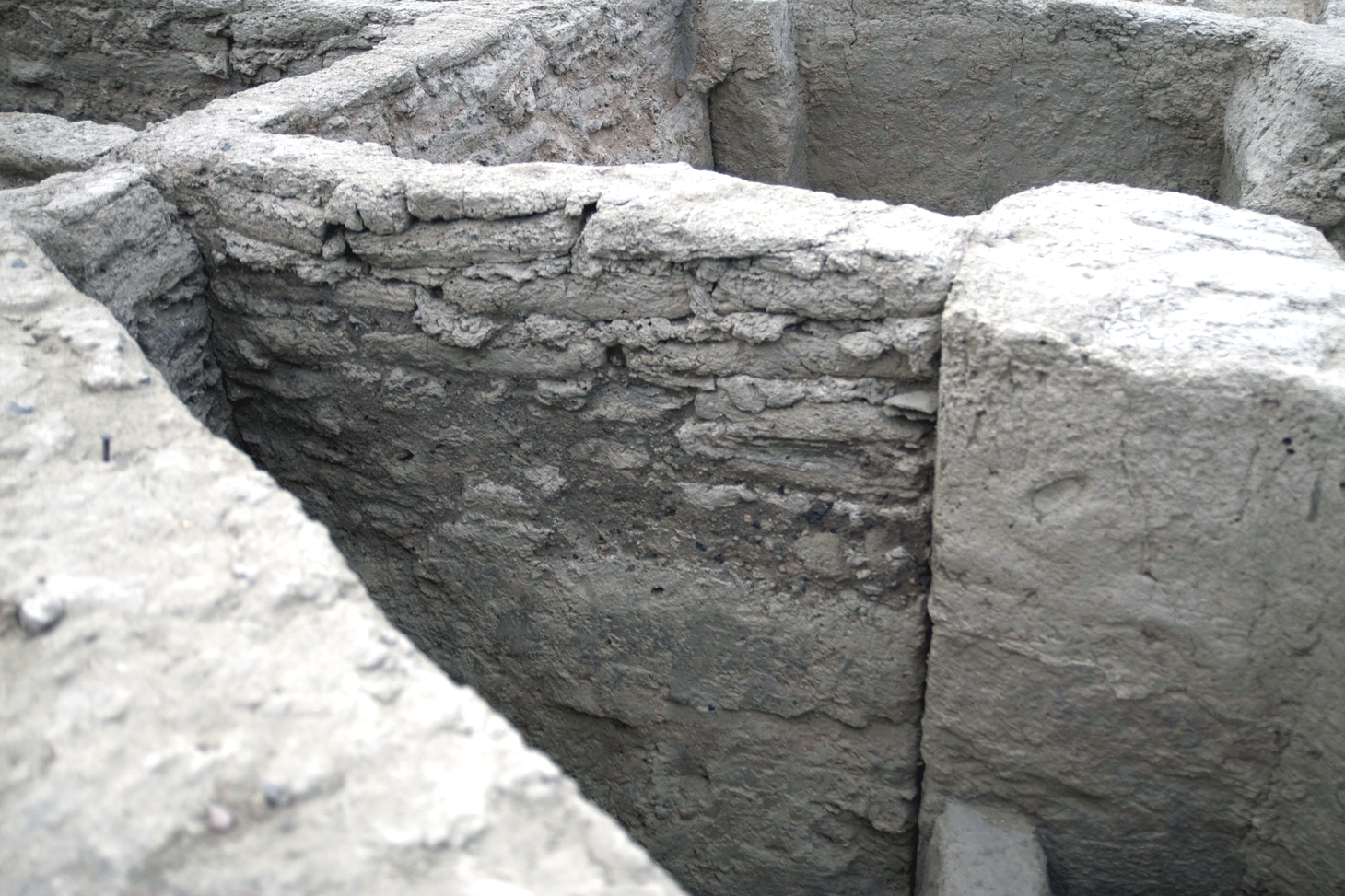 Partition walls added to House 3 in a later phase of its occupation. Unlike other house walls, these additions were left unplastered.