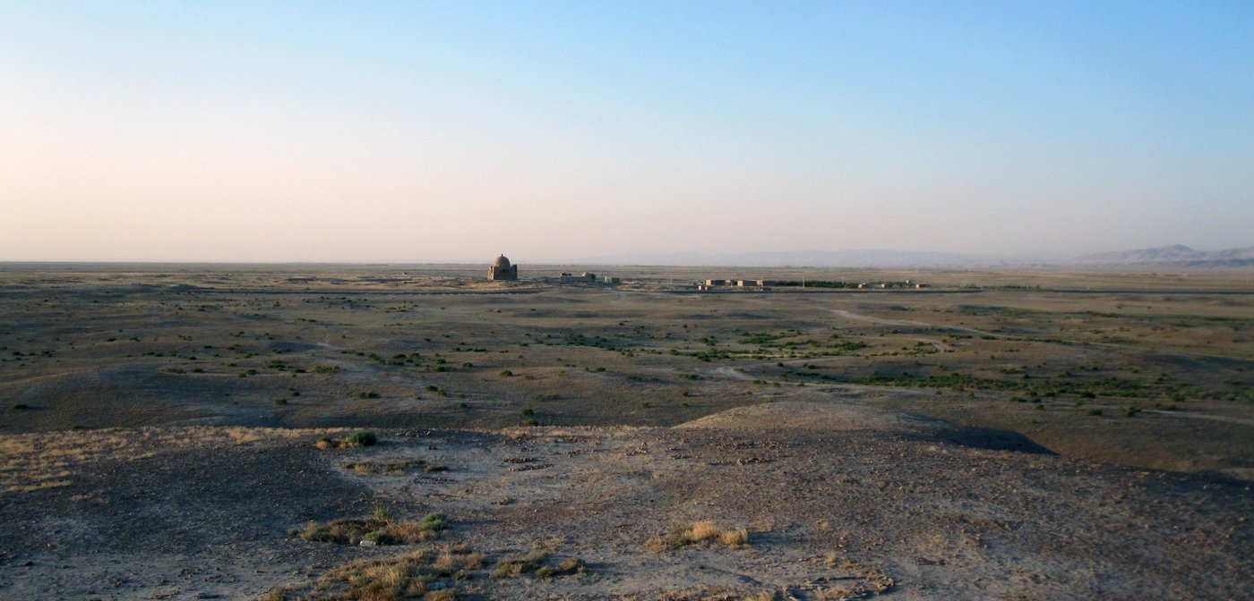 Standing on the site of Göbekli Depe (CMS Site 3), occupied from the Sasanian to late Medieval periods. The shrine of Baba Meana is visible in the background.